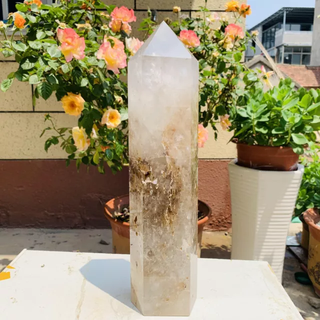 7.93LB Natural Clear Quartz Obelisk Quartz Cystal Point Wand Tower