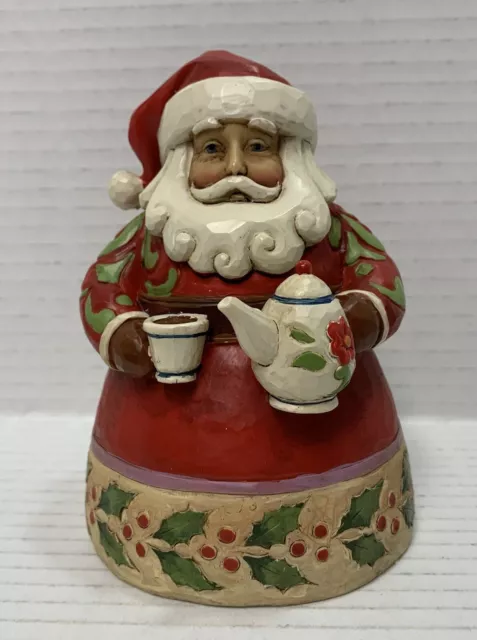 Jim Shore Cup Of Christmas Cheer 4022910 Santa Teapot Figurine 2011- In Box