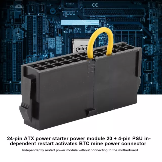 24Pin ATX Power Supply Starter Power Module PSU Reboot Connecter for BTC Miner