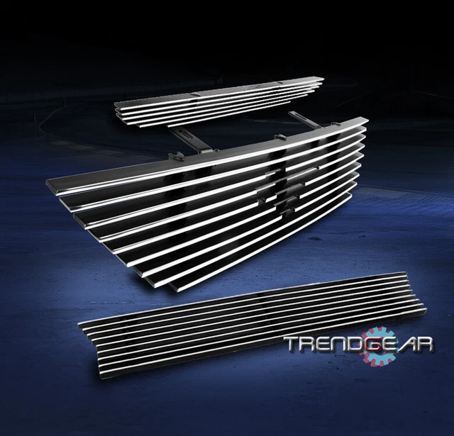 99-04 Ford Mustang Saleen Scoop +Upper +Bumper Billet Grille Insert Logo Cut-Out