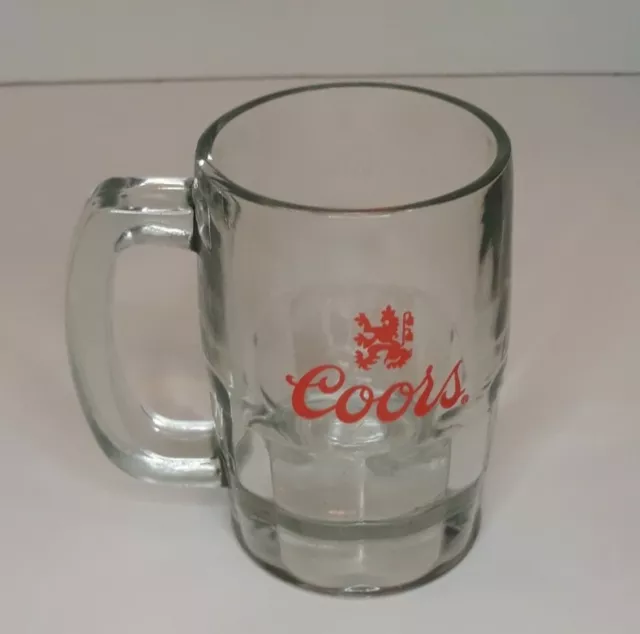 Vintage Coors Heavy Glass Beer Mug