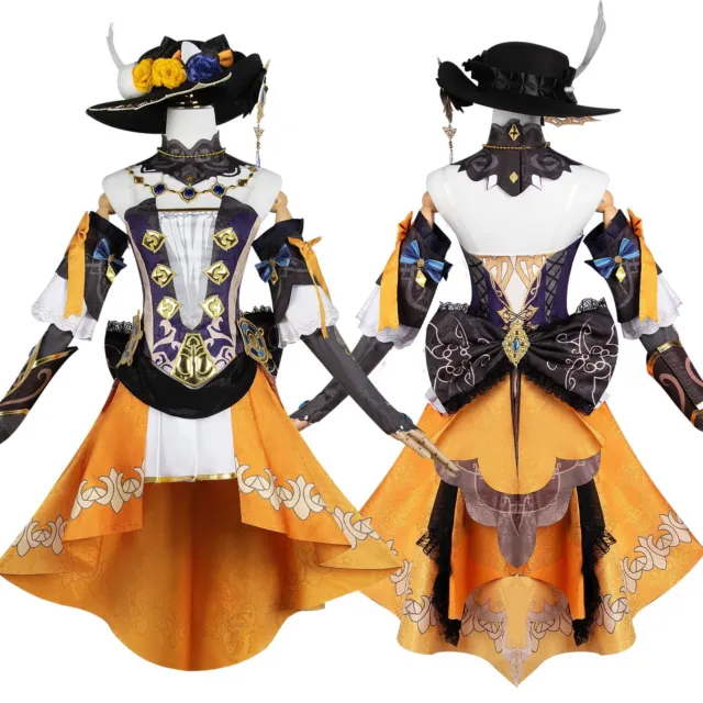 Anime Genshinimpact Navia Cosplay Costume Halloween Carnival Party Coser Dress