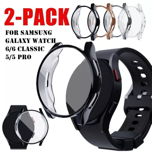 For Samsung Galaxy Watch 6 5 40mm 44mm 45mm Screen Protector TPU Full Cover Case