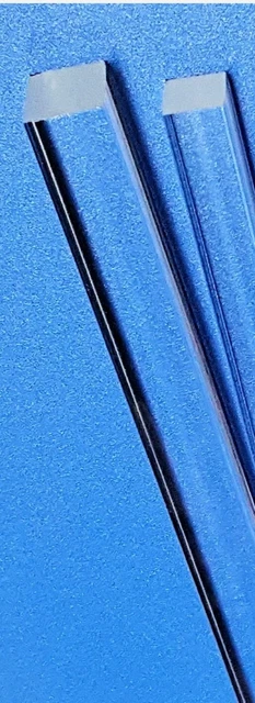 5 PIECE SQUARE CLEAR ACRYLIC PLEXIGLASS LUCITE ROD (ONE INCH) 1” x 1" x 24” LONG