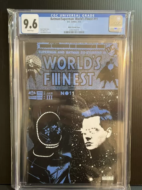 Batman Superman World's Finest #11 Jack White Third Man Var Cgc 9.6 Nm+ Proships