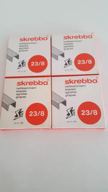 Skrebba 23/8 Heftklammern 4x1000 St., neu