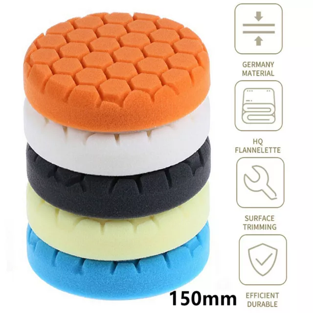 5x 150mm Sponge Polishing Waxing Buffing buffer 6'' Pad Set for Car Polisher ⚨