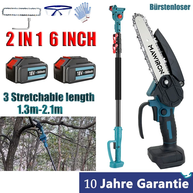 Akku Hochentaster Mit Teleskopstange - 2-in-1 Mini Kettensäge Für Gartenarbeiten