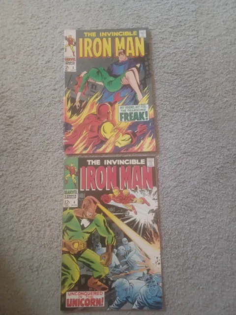 Invincible Iron Man #3 &4 (1968)  Whitney Frost & Freak Appearance!