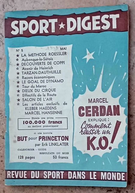 Revue SPORT DIGEST N°8 – Juillet 1949 – Spécial Tour De France Cyclisme – Bon état