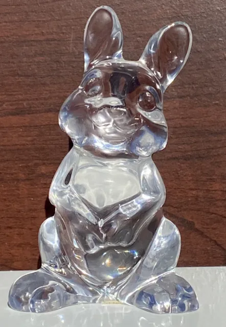 Princess House Rabbit 24% Lead Crystal Treasures Figurine VTG Germany 3.5”T