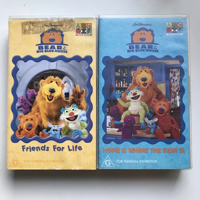 BEAR IN THE Big Blue House VHS Home Is Where The Bear Is & Friends For