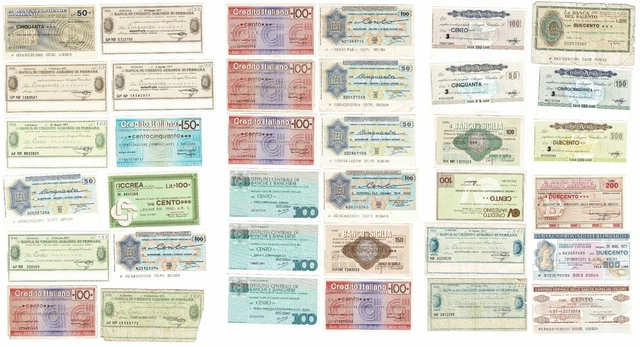 Lotto 66 Miniassegni Italia Bb/Spl