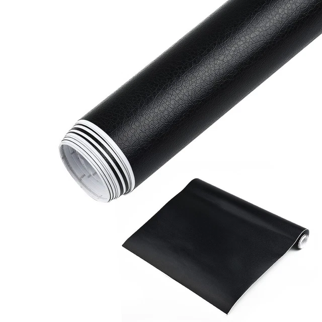 Lámina de cuero sintético para coche techo pegatina lámina impermeable negra de alta calidad