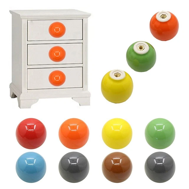 Ceramic Cupboard Closet Wardrobe Door Handle Drawer Knobs Cabinet Pulls
