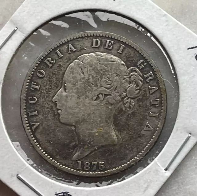 1875 Great Britain 1/2 Half Crown - Silver