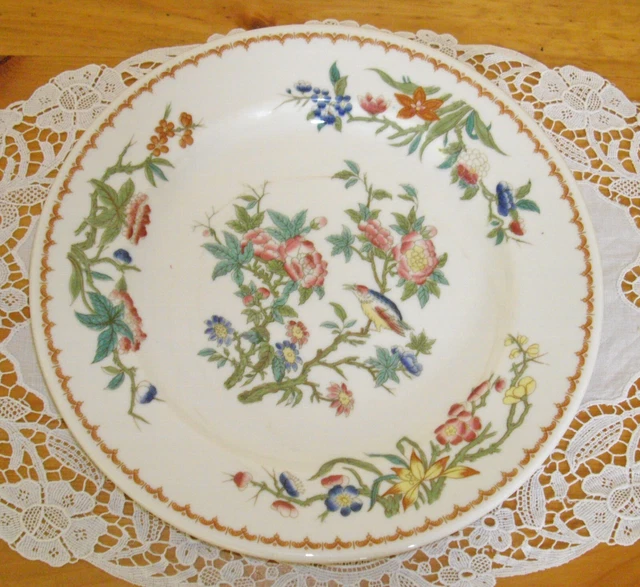 Vintage Syracuse China RESTAURANT 9 7/8" Plate Birds of Paradise Flowers ~