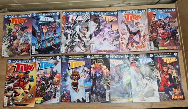 DC Rebirth job lot of 13 Titans Comics In Excellent Condition Issues 1 - 13