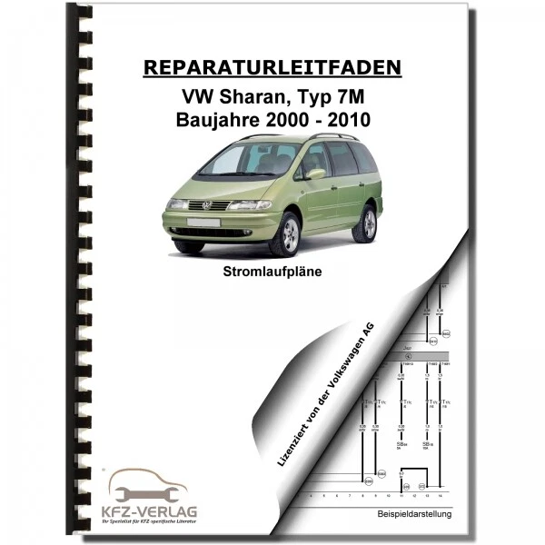VW SHARAN, TYPE 7M (0010) Circuit Diagram, Schematic, Wiring