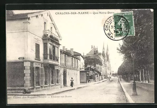 CPA Chalons-sur-Marne, Quai Notre-Dame