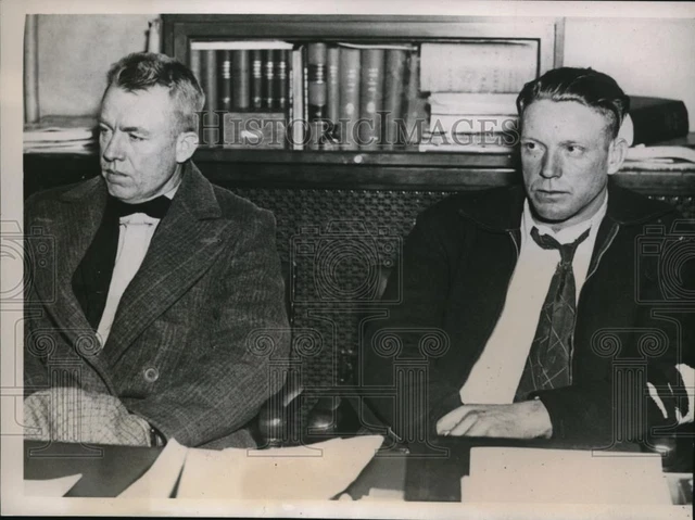 1938 Media Photo Harry C Walters Muncie Ind & Wm C Marcum kidnappers