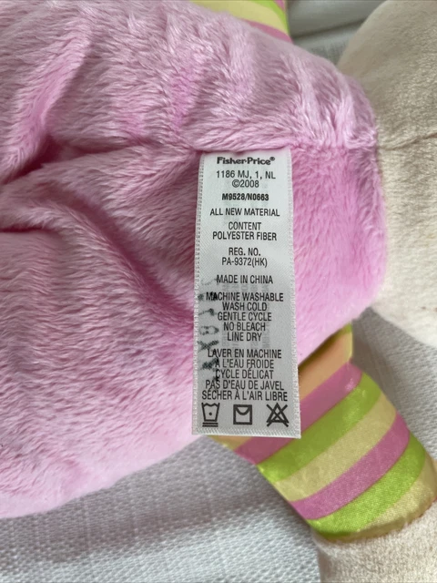 Fisher Price Babys First Doll Plush Rattle 10 Inch 2008 Stuffed Animal Toy 4