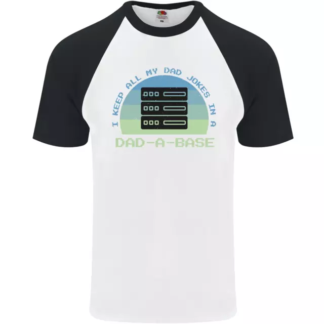 Papà Un Base Divertente Festa Del Papà Battute Uomo S/S Baseball T-Shirt