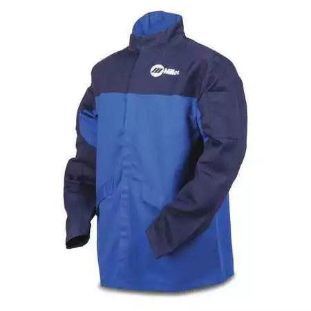 Miller Electric 258098 Arcarmor Welding Jacket,Royal/Nvy,Ctn Indura,L