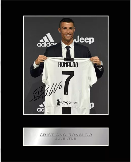 Cristiano Ronaldo Juventus Poster Con Autografo 45X32Cm