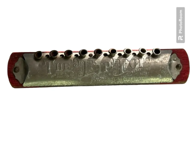 Rare VTG Tip-Top Harmonica Harmonika No 800 T Bronze Reeds Untested Germany