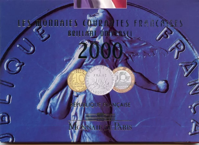 France Coffret Officiel BU Brillant Universel 10 pièces 2000 Neuf