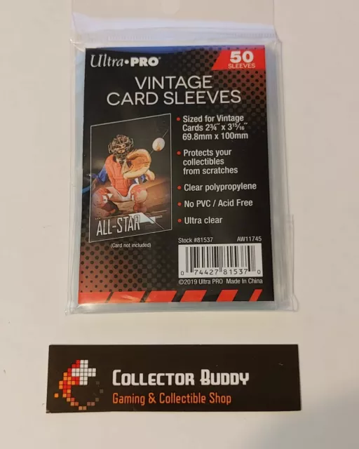 Ultra Pro Vintage Card Soft Penny Sleeves  - Pack of 50 - (50 total sleeves)