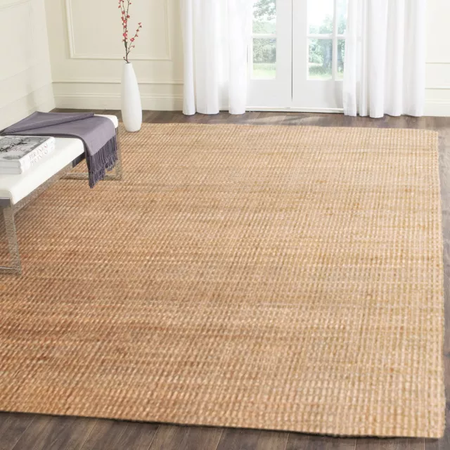 ROMAN NATURAL CHUNKY JUTE FIBRE NEW FLOOR RUG (L) 155x225cm **FREE DELIVERY**