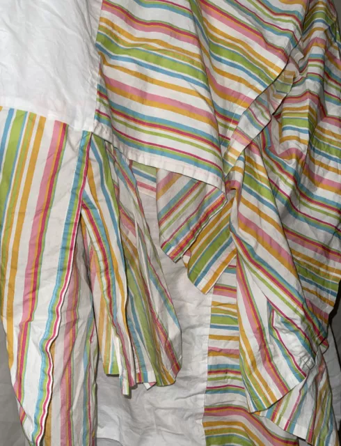 Falda de cama completa a rayas Pottery Barn para adolescentes