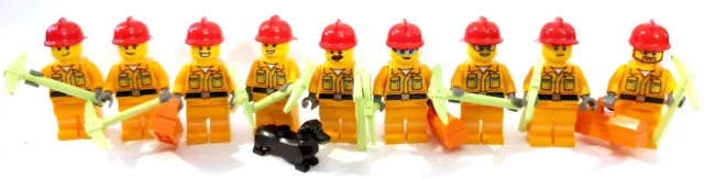 LEGO Lot de Figurines CITY Firemen / women : pompiers hommes femmes teckel NEUFS