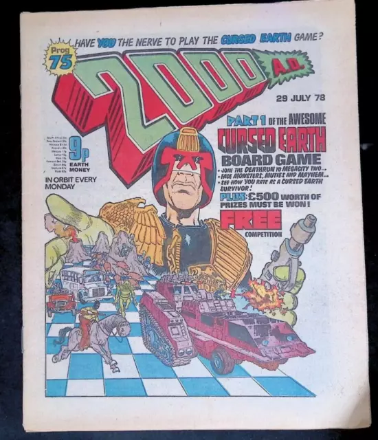 2000AD Prog #75 Bronze Age IPC Magazines 29 July 1978 VF-