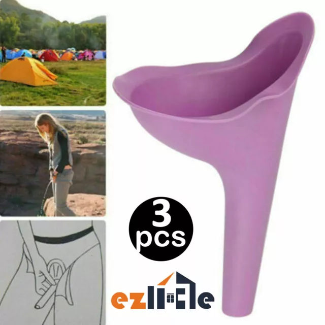 2-4pc Woman Urine Urinal Best Camping She Portable Pee  Wee Funnel Female Travel