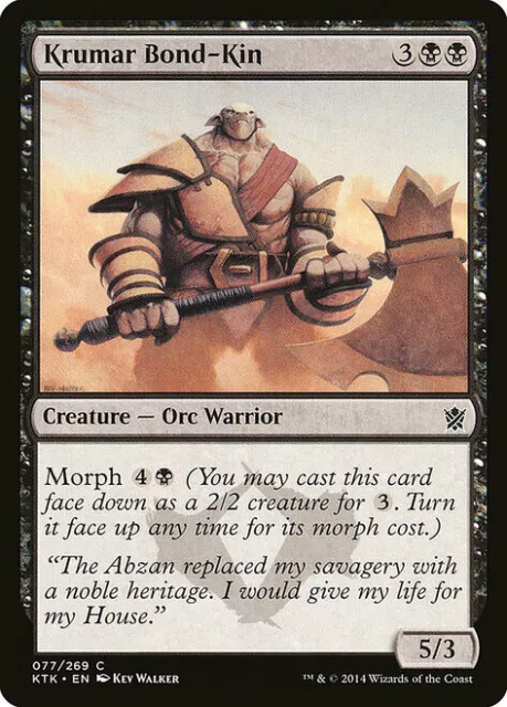 MTG Krumar Bond-Kin Khans of Tarkir 077/269 Regular Common Near Mint NM