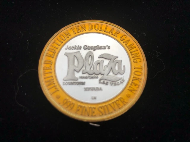 PLAZA Las Vegas $10 TEN Dollar Gaming Token .999 Fine Silver CLARK GABLE