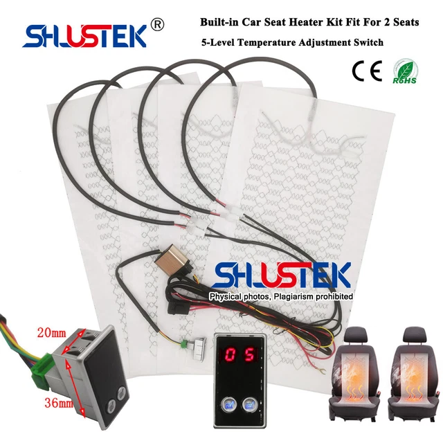 Universal Car Seat Heater 12V Car Seat Heating Pad Digital Display Switch