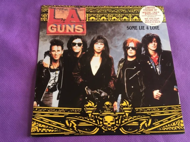 LA GUNS - Some Lie 4 Love Ltd Edition 10" w Free POSTER -MEREP 358