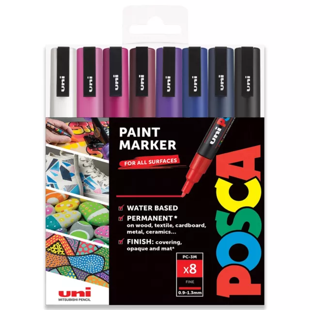 Posca Paint Marker Art Pens Waterproof Permanent Pen Car Tyre