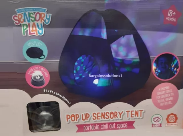 Pop Up Sensory Tent Portable Chill Out Calming Autism Fun Games Kids 3