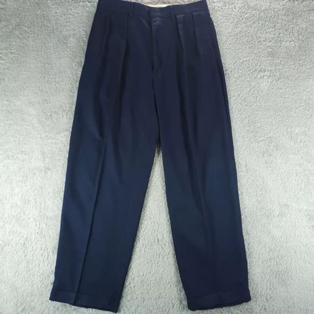 POLO GOLF RALPH Lauren Pants Mens 30 x 28 Navy Blue Polyester Plated ...