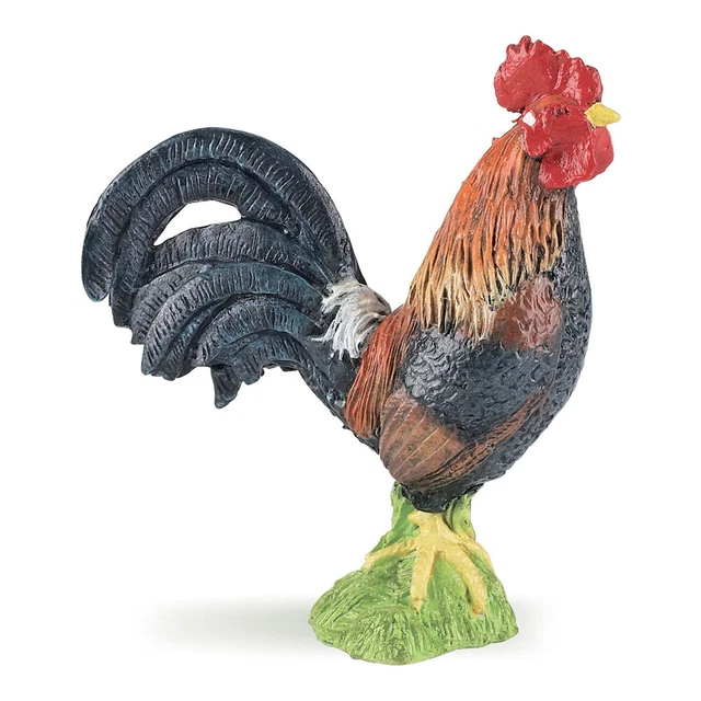 PAPO Farmyard Friends Gallic Rooster Toy Figure, Multi-colour (51046)