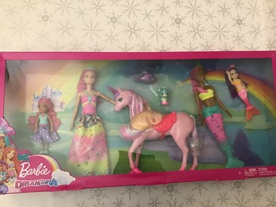 BARBIE DREAMTOPIA FAIRYTALE Sisters Unicorn Gift Set £44.95 - PicClick UK