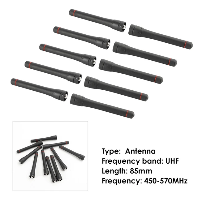 Denash UKW-Antenne Für ICOM Walkie-Talkies | VHF 136-174 MHz | Peitschenantenne, 16 Cm | Für IC-F3, F11, F14, F15, F16, F33 U.a.