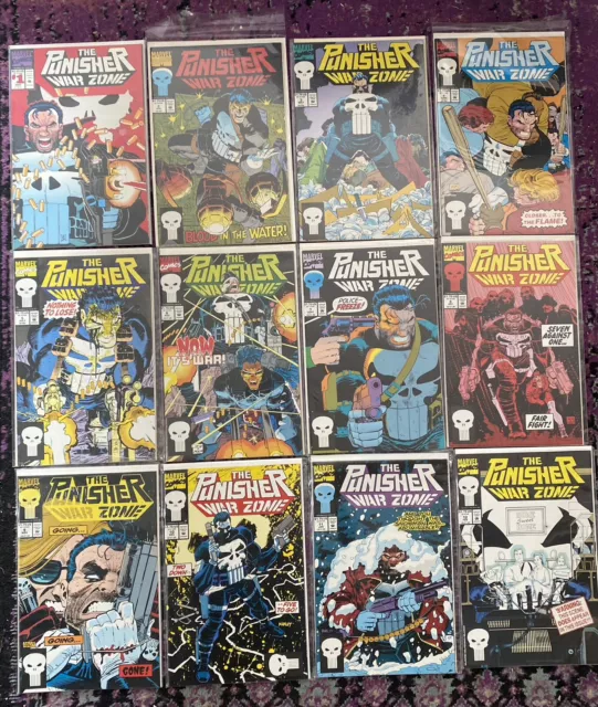 THE PUNISHER WAR ZONE #1-41 Full Run Lot 1992 Marvel Comics Annuals 1,2 VF-NM