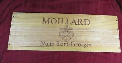 Rare Wood Side Panel Wine Crate Moillard Nuits Saint Georges Box France Branded