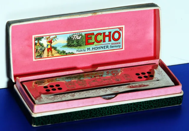 HARMONICA "The Echo Harp", Made by M.HOHNER, Germany.